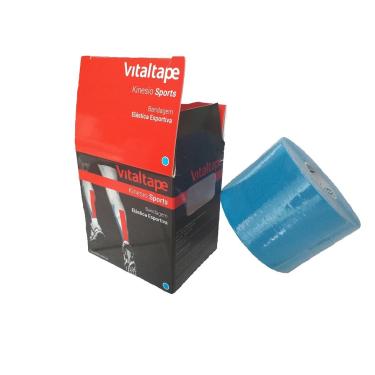 Imagem de Fita Kinesio Tape Exercicio Sport Bandagem proteção dores 5,0cm x 5,0m Azul