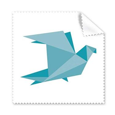Imagem de Pano de limpeza com estampa de pombo abstrata de origami verde, 5 peças