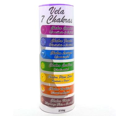 Imagem de Vela dos 7 Chrakras Harmonização dos Chakras Queima 7 Dias