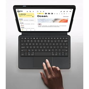 Imagem de Capa de teclado com touchpad para Samsung Galaxy Tab S8, capa de teclado Galaxy Tab S7 com slot para caneta Touchpad S, para Tab S8 / S7 11 polegadas SM-X700 / T870 Ultra Thin PU Folio Cover (Tab S8/S7)
