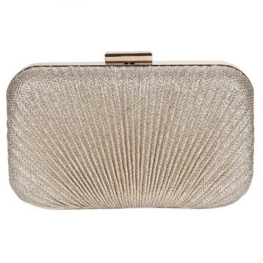 Imagem de Bolsa de mão feminina para festa de casamento, bolsa de mão feminina, bolsa de ombro, acessórios, Dourado, Medium