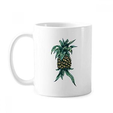 Imagem de Abacaxi, planta, fruta, come, verde, caneca de cerâmica para café, xícara de porcelana