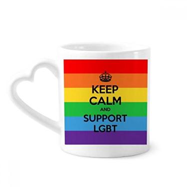 Imagem de Gay Lésbicas Transgêneros Bandeira Bissexuais LGBT Caneca Café Cerâmica Copos Copo Coração
