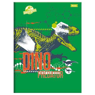 Imagem de Caderno Brochura Jurassic World Verde - 80 Folhas - Foroni