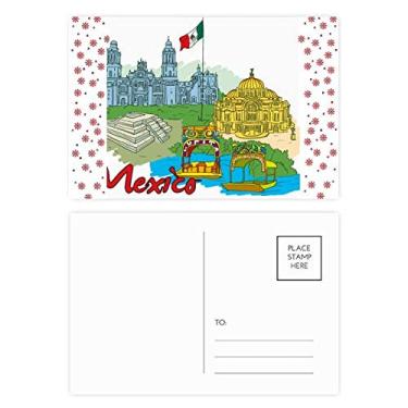 Imagem de Bandeira da cultura do México com focos de turistas famosos de Natal, Natal, celebração, cartão postal