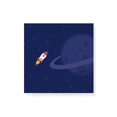 Imagem de Arte Maníacos Quadro Decorativo em Tela Canvas Nave Planeta - 50x50cm