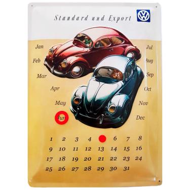 Imagem de Placa De Metal Calendario Universal Fusca Volks