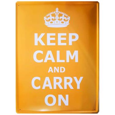 Imagem de Placa De Metal Keep Calm And Carry On