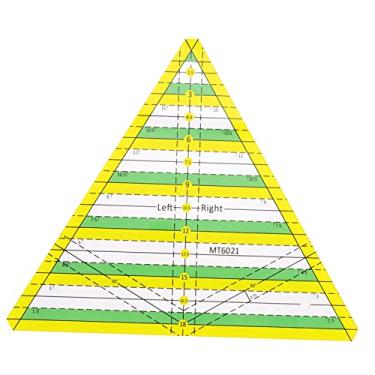 Imagem de TEHAUX 1 Unidade Régua De Patchwork Régua De Triângulo Meio Quadrado Régua Em Forma Métrica Régua Para Artesanato Em Tecido Modelos De Quilting Plástico Régua Triangular Métrico