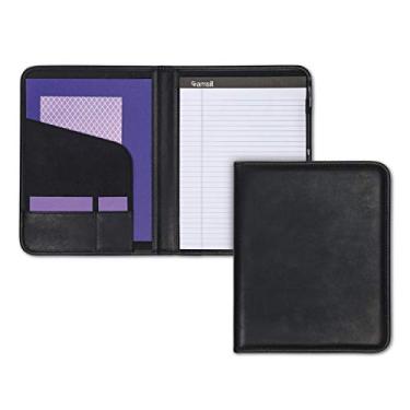 Imagem de Padfolio profissional, bolsos de armazenamento/compartimentos para cartão, bloco de escrita, preto