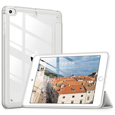 Imagem de VIKESI Capa para iPad mini 4 5 3 2 1, capa transparente para iPad mini de 7,9 polegadas 1ª 2ª 3ª 4ª 5ª geração [suporta hibernar/despertar automático] - Prata