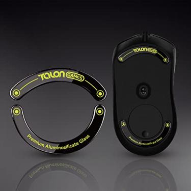 Imagem de TALONGAMES Pés de mouse de vidro ultra fortes com bordas curvas, compatíveis com Logitech G703 / G603 / G403 para substituição de pés de mouse para jogos, sola supersuave, rápida e durável (preto)