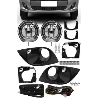 Imagem de Kit Farol de Milha Neblina Novo Palio G5 2012 a 2017 Botão Painel