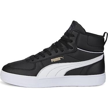 Imagem de PUMA Tênis de couro médio Caven, Puma Preto/branco/ouro/ébano, 9.5