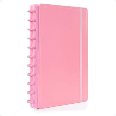 Imagem de Caderno De Discos Inteligente Grande A4 Basic Universitário 80 Folhas Pautadas Destacavel Capa Dura Diário Neon Planner Smart (Rosa Escuro)