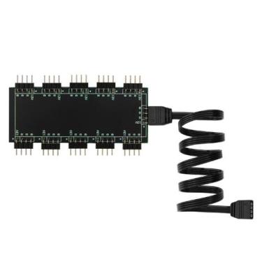 Imagem de Hub Multi RGB 12V 4 Pinos Divisor RGB Até 10 Fans - ALLOYSEED