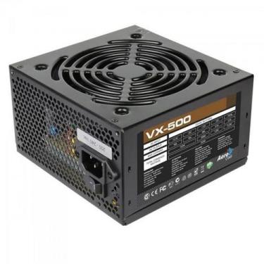 Imagem de Fonte Atx S/Cabo 500W Vx-500 En53176 Aerocool, Preto, Único, 12v, Únic