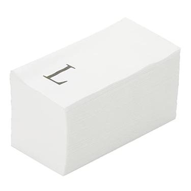 Imagem de Guardanapo de papel branco com letra L retangular Luxenap - Air Laid, Sans Serif Font - 38 cm x 20 cm - caixa de 2000 unidades