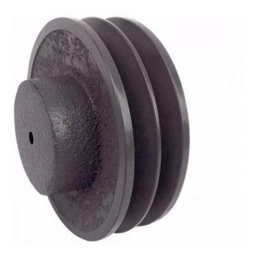 Imagem de Polia De Ferro 2 Canais Perfil A 80 Mm Mademil