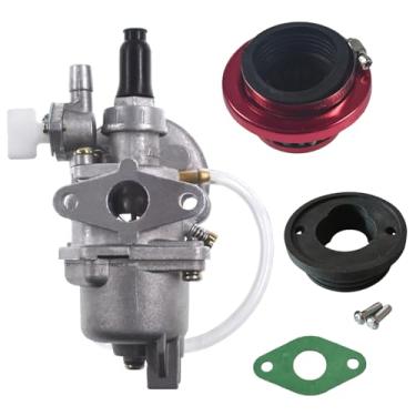 Imagem de JOIQEXJ Carburador de 44 mm, 47 cc e 49 cc, mini quadriciclo, filtro de ar, carburador, carburador para 2 tempos, 47 cc e 49 cc, mini quadriciclo, moto de bolso (VERMELHO)