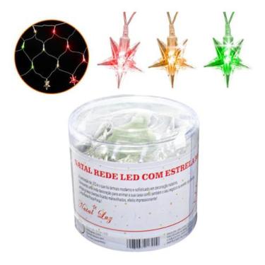 Imagem de Pisca Pisca Natal Cortina Led Estrela Colorida 120 Luzes 3m - Casambie
