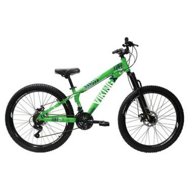Imagem de Bicicleta Aro 26 Bike Vikingx  Freeride Tuff 25 Freios A Disco, Verde 