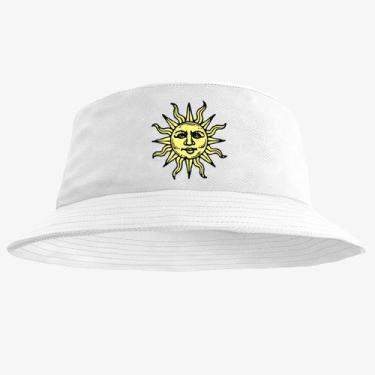Imagem de Chapéu Bucket Hat Estampado Sol - MP Moda Masculina, Único, Branco