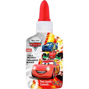 Imagem de Tubo de Cola Branca Lavável 40g Carros Não Tóxico Tris