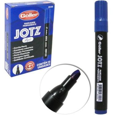 Imagem de Kit 12 Marcadores Permanente Jotz na caixa secagem rápida Papelaria Es