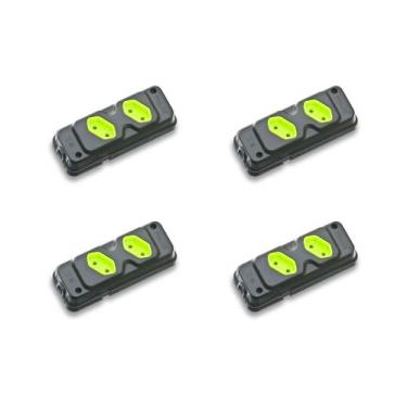 Imagem de Kit C/4 - Tomada Barra Fiolux Dupla 2P 20A Preto