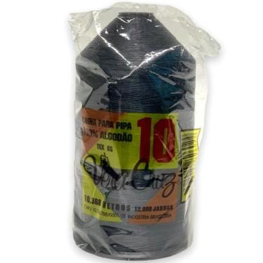 Imagem de Linha Vera Cruz Fio 10 de 12000 Jardas Para Pipas, Preto