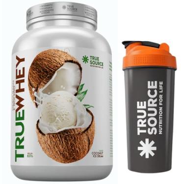 Imagem de Combo True Source Whey Protein Hidrolisado e Isolado c/colágeno Verisol + Coqueteleira oficial (837g, COCONUT ICE CREAM) + Coqueteleira Oficial