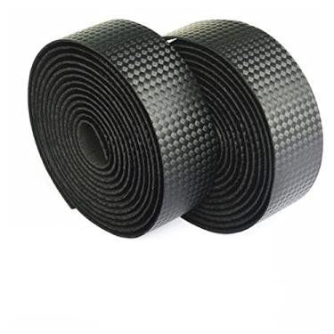Imagem de Fita de guidão de bicicleta alça de guidão de fibra de carbono universal antiderrapante envoltórios de barra de bicicleta preta, fita de guidão de bicicleta