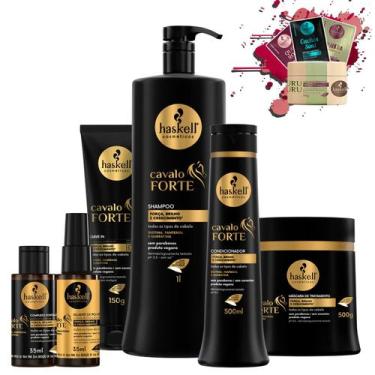 Imagem de Kit Haskell Cavalo Forte Sh 1L Cond Masc 500 6 Itens