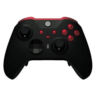 Imagem de eXtremeRate Botões de substituição vermelho escarlate para Xbox One Elite Series 2 Controller, LB RB LT RT Bumpers disparadores ABXY Start Back Sync Chaves de interruptor para Xbox One Elite V2 Controlador modelo 1797