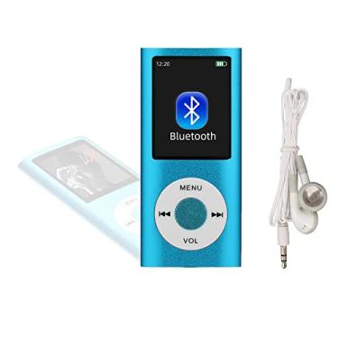 Imagem de Leitor de MP3, leitor de música portátil com tela LCD de 1,8 polegadas, bateria de 200 mAh, reprodução de 8 horas, para MP3 WMA FLAC APE APE AAC OGG e formato ACELP, suporta até 64 GB (não incluído)