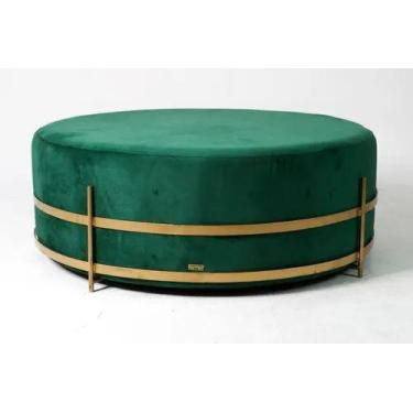 Imagem de Puff Redondo Michelangelo 90cm Para escritório/recepção/casa Veludo Ve