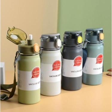 Imagem de Garrafa térmica esportiva Duplo aço inoxidavel 800ml Com alça - BC-006