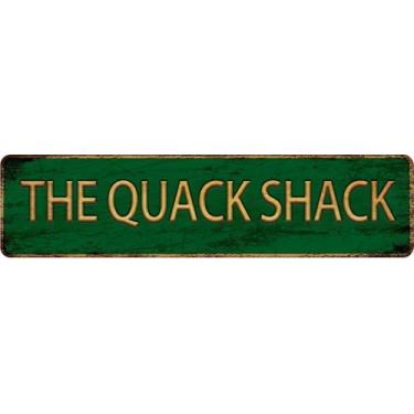 Imagem de Generic Placa De Metal Vintage The Quack Shack 4''X16'', Rua Para Casa, Restaurante, Bar, Café, Garagem - Decoração Parede Retrô