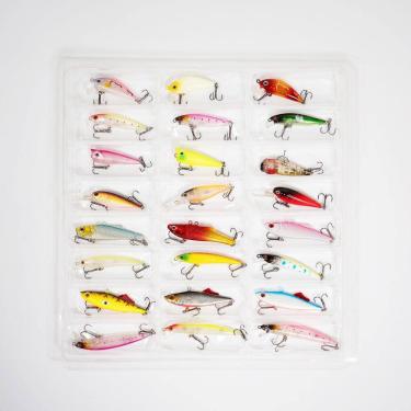 Imagem de Kit 24 Iscas Artificiais em Formato de Peixe Pesca