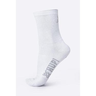 Imagem de Meia HUPI Casual Cano Longo Algodão Branco
