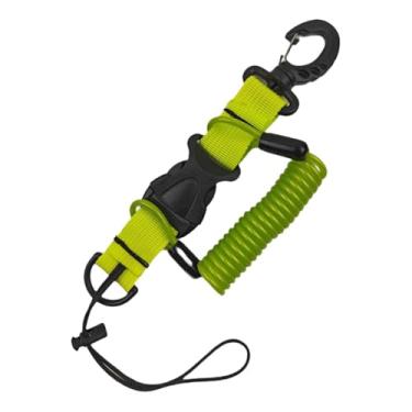 Imagem de IEUDNS Cordão para câmera de mergulho, cordão com mola espiral portátil com fivela de liberação rápida para esportes aquáticos, lanterna para mergulho