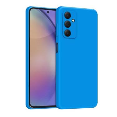 Imagem de Capa Capinha Case Para Samsung Galaxy S24 FE Silicone Aveludado Proteção Premium (AZUL CELESTE)