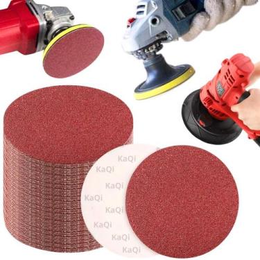 Imagem de 60 X Lixas Disco Grão Liso 125mm 5 Pol. Lixadeira Politriz KaQi, 100-1