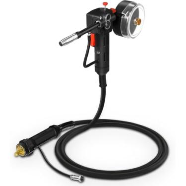 Imagem de SSIMDER Pistola de carretel de solda de alumínio de 15 pés e 200 Amp suporta fio de núcleo de fluxo de 900 g Euro Connection serve para soldador SD-4050 Pro, MIG-250D