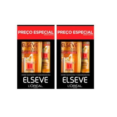 Imagem de Kit 2 Elseve Óleo Extraordinário Nutrição Shampoo 375ml e Condicionado