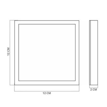 Imagem de Painel De Led Frameless Quadrado Embutir 18w Bivolt Bravalumi 6500k Lu