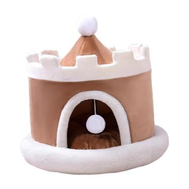 Imagem de IEUDNS Cama para gatos e cachorros, cama multifuncional para dormir, canil para filhotes, removível, macia e quente, caverna para gatinhos, casinha para cães, Coffee S 40x40x40cm