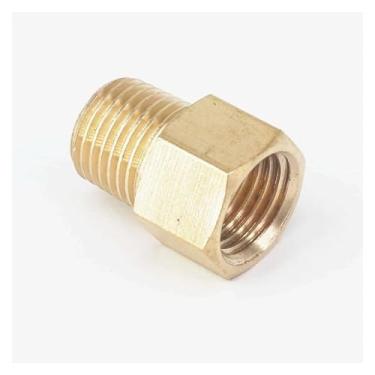 Imagem de Adaptador de conector de acoplador redutor sextavado de encaixe de tubo de latão fêmea 1/10.2 cm BSPT macho x 1/10.2 cm NPT