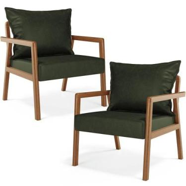 Imagem de Kit 02 Poltronas Decorativa Para Sala De Estar Alícia B04 material sin